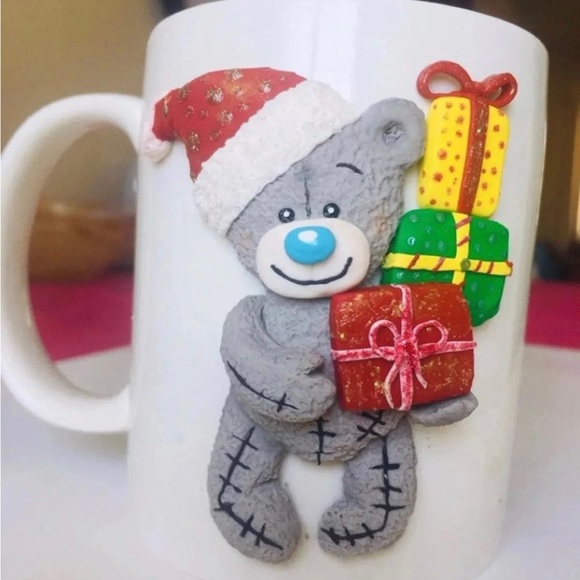 3D Teddy Bear mug Christmas mug - Picture 2 of 3